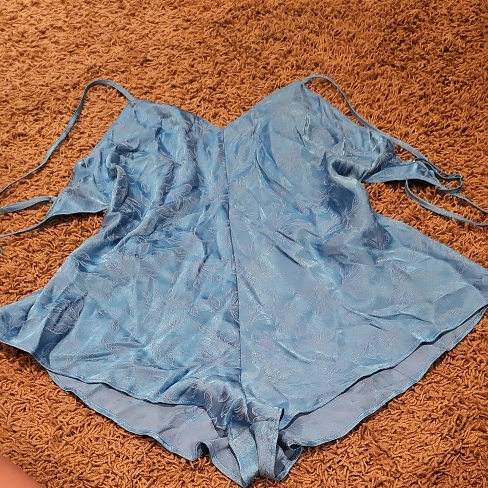 Victoria's Secret Light Blue Satin Top